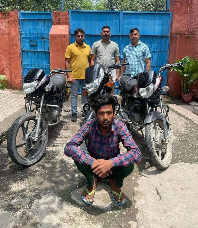 PANIPAT:-पुलिस ने गिरफ्तार किया BIKE चोर को, 3 BIKE बरामद