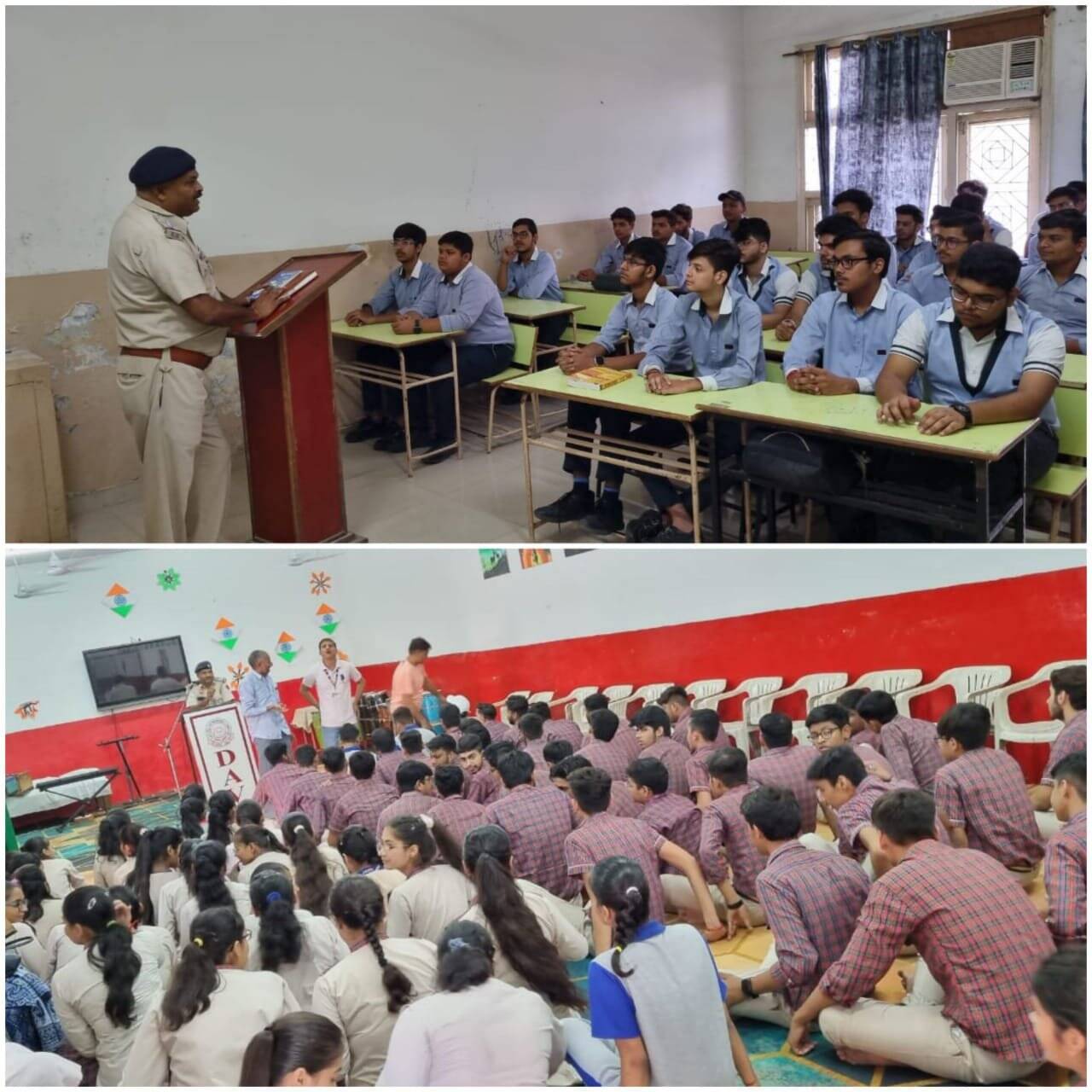 पानीपत:-पुलिस ने विद्यार्थियों को यातायात नियमों की जानकारी देकर किया जागरूक