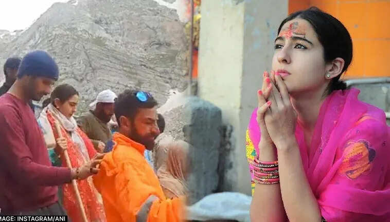 पहुंची सारा अली खान बाब बोले  नाथ के धाम