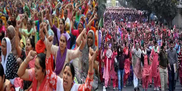 21 वें दिन भी आंगनबाड़ी वर्कर व हेल्पर का धरना प्रदर्शन जारी, सौंपा ज्ञापन