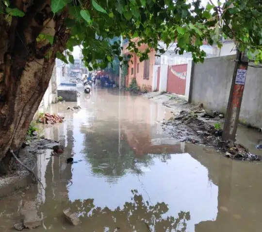 पानीपत की गीता कॉलोनी में भाजपा कार्यालय के सामने निकासी ठप, देखिए तस्वीरें.