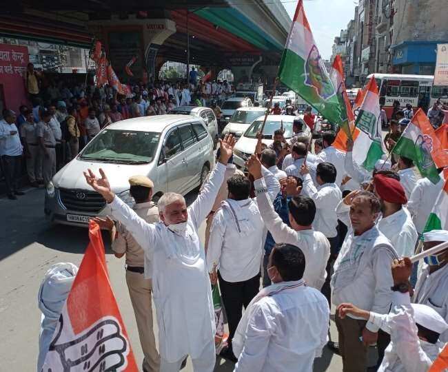 पानीपत नेशनल हाईवे पर चार घंटे चला हाईवोल्टेज ड्रामा, भाजपाई-कांग्रेसी आमने सामने.