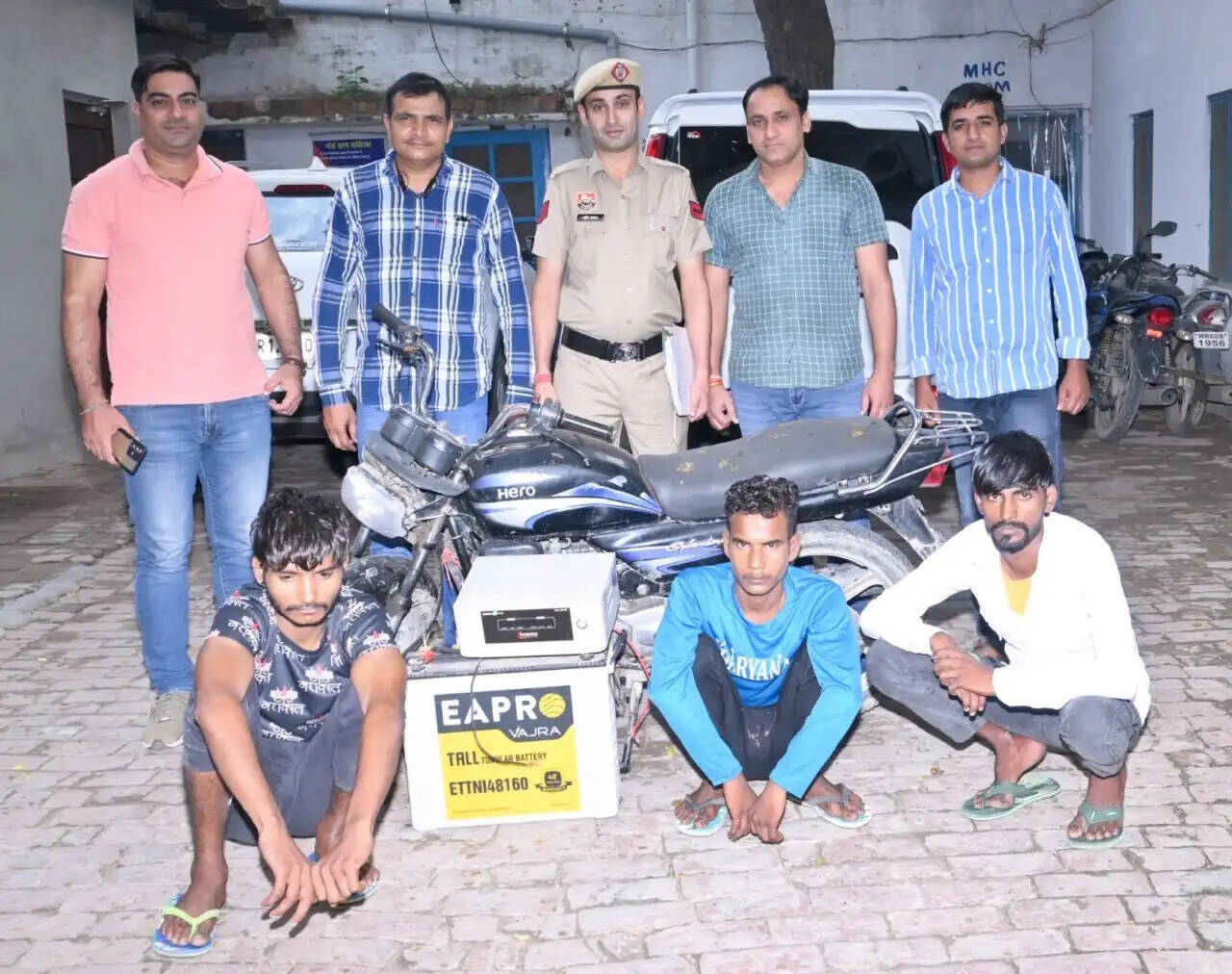 PANIPAT:- बाइक चोरी व खेतों में ट्यूबवेल की तार चोरी करने वाले 3 आरोपी गिरफ्तार