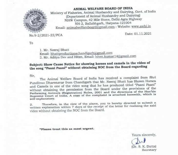 विवादों मे घिरे रैपर बादशाह, नए सॉन्ग को लेकर एनिमल वेलफेयर बोर्ड ने दिया नोटिस