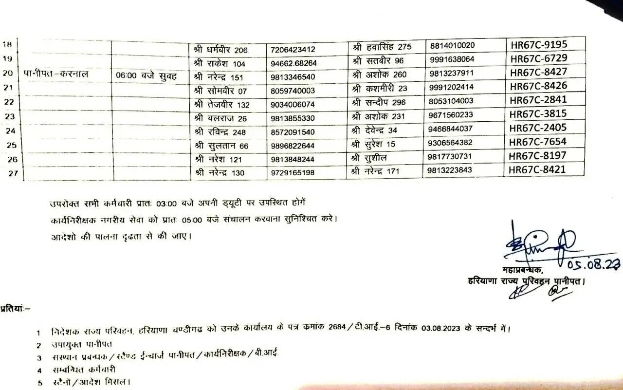 CET EXAM को लेकर पानीपत बसों का शेड्यूल हुआ जारी