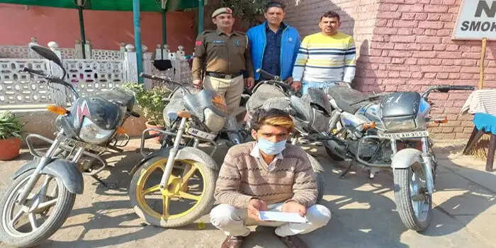 इस चोर ने पानीपत से चुराई 4 बाईक व फोन , पुलिस ने किया काबू