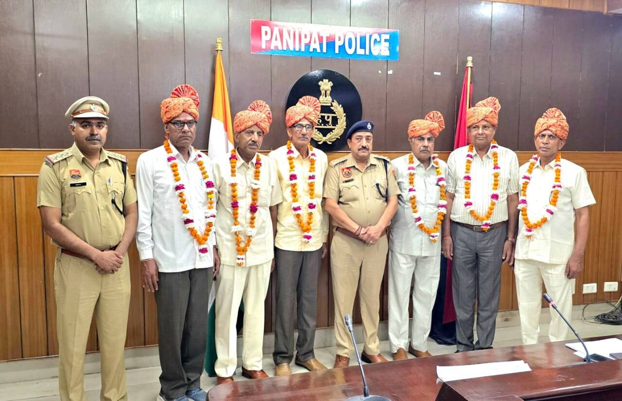 पानीपत पुलिस के 6 अधिकारी हुए Retirement
