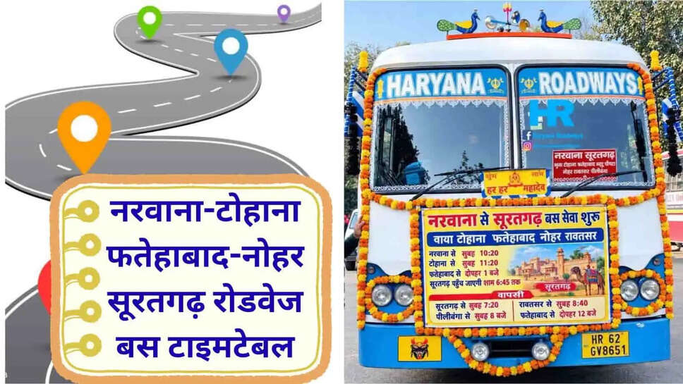 Haryana roadways bus timetable narwana to suratgarh 