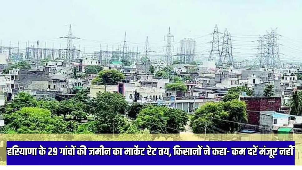 Land rate  हरियाणा के 29 गांवों की जमीन का मार्केट रेट तय,