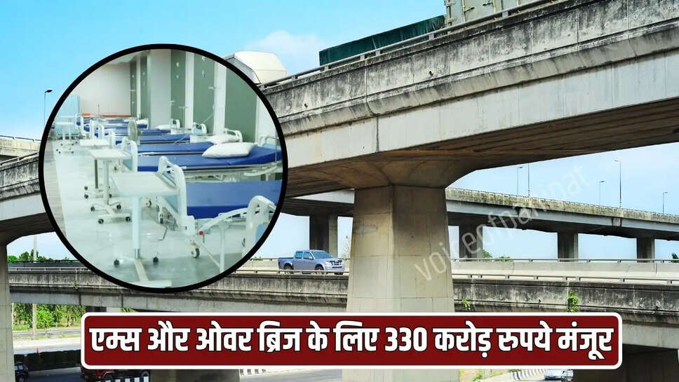 एम्स और ओवर ब्रिज के लिए 330 करोड़ रुपये मंजूर