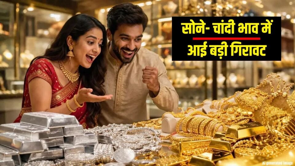 सोने- चांदी भाव में आई बड़ी गिरावट, जानें आज कितना सस्ता हुआ सोना ?