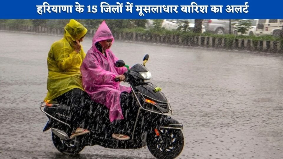 Torrential rain alert for 15 districts of Haryana