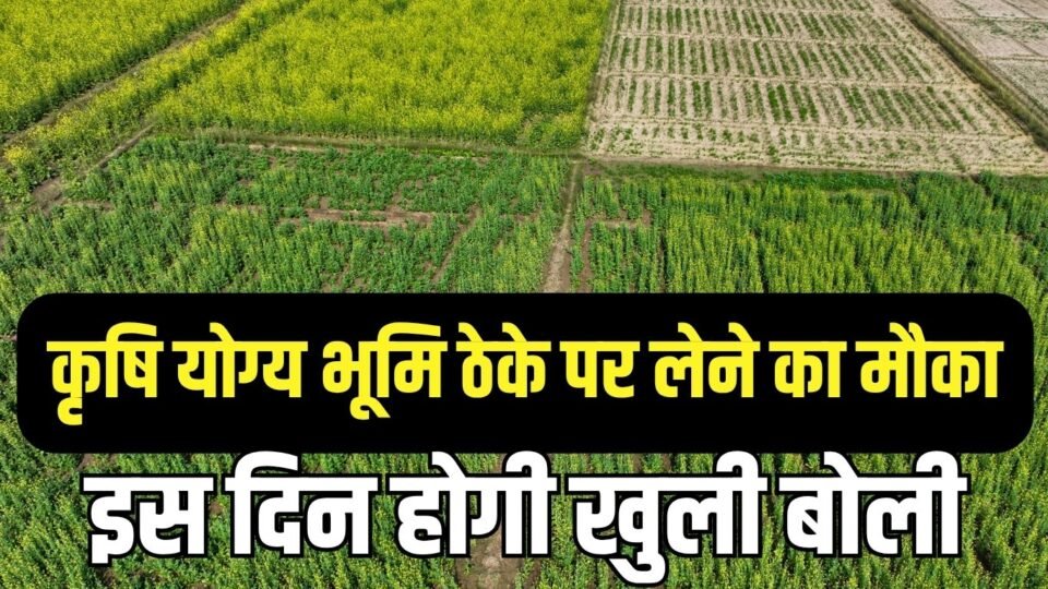 कृषि योग्य भूमि ठेके पर लेने का मौका