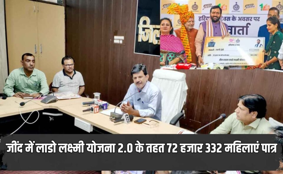 जींद में लाडो लक्ष्मी योजना 2.0 के तहत 72 हजार 332 महिलाएं पात्र
