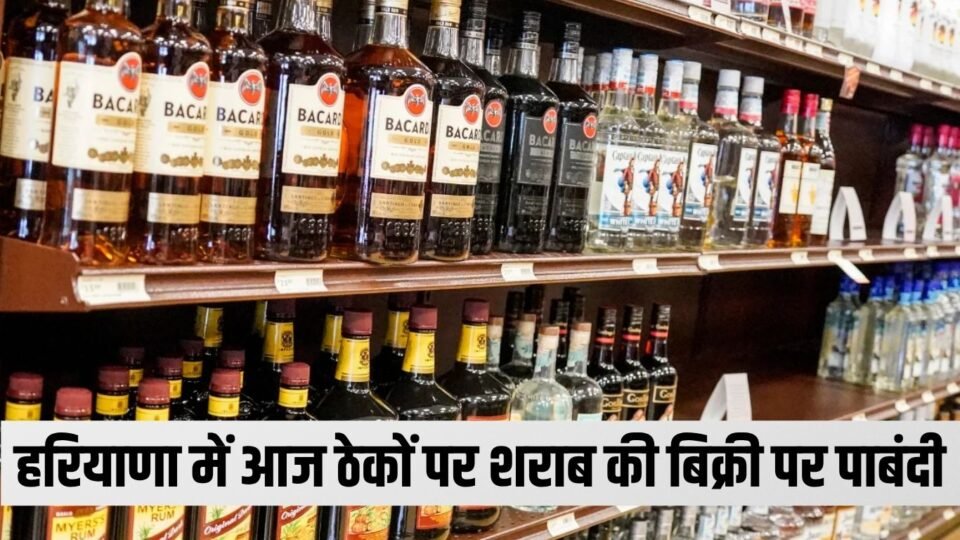 Ban on liquor sales at outlets in Haryana today